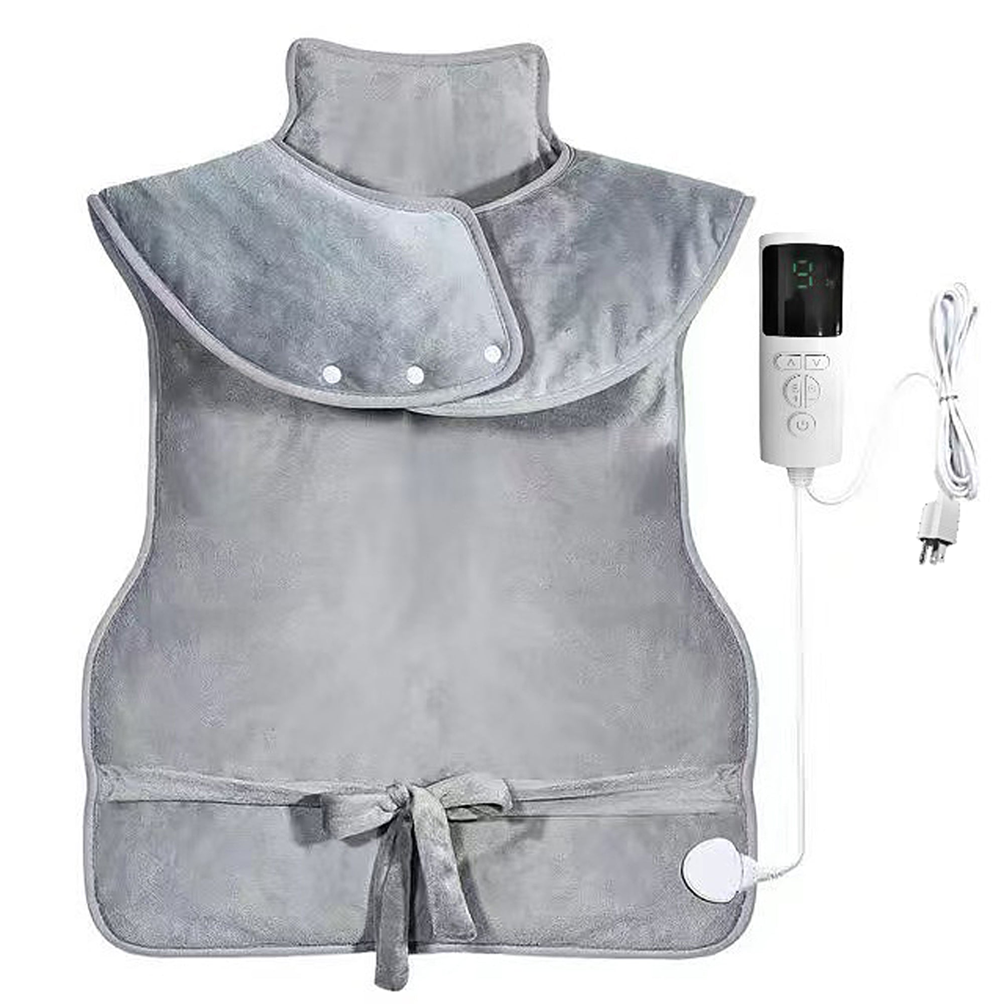 INSTA HEAT BACK Heating Pad - Fast Heating, Soft Micro Plush, 6FT Long Power Cord for Full Coverage - Electric Heating Pad for Back Pain Relief, Muscle Relaxation - Perfect for Home, Office & Car Use