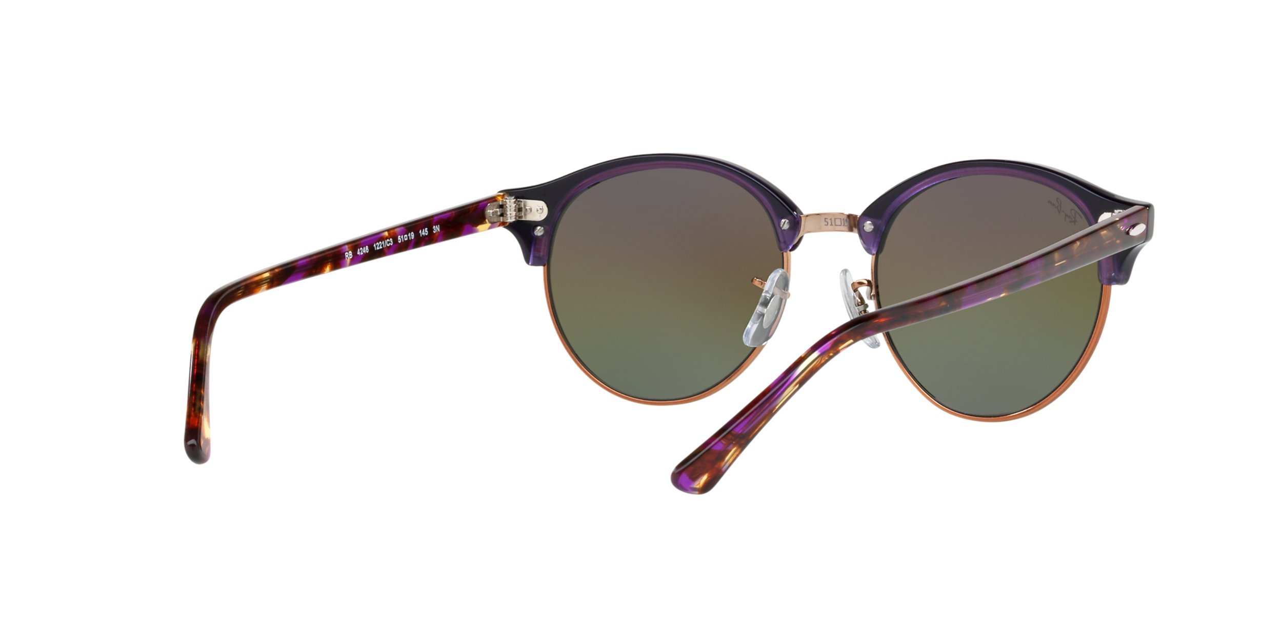 Ray-Ban RB4246 Clubround Round Polarized Sunglasses for Men & Women - UV Protection, Classic Retro Style - Perfect for Driving, Beach & Outdoor Activities