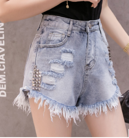 Women's High Waisted Denim Shorts - Stretch Comfort Fit Summer Fashion for Casual Wear & Outfits | Perfect for Beach, Travel & Daily Activities