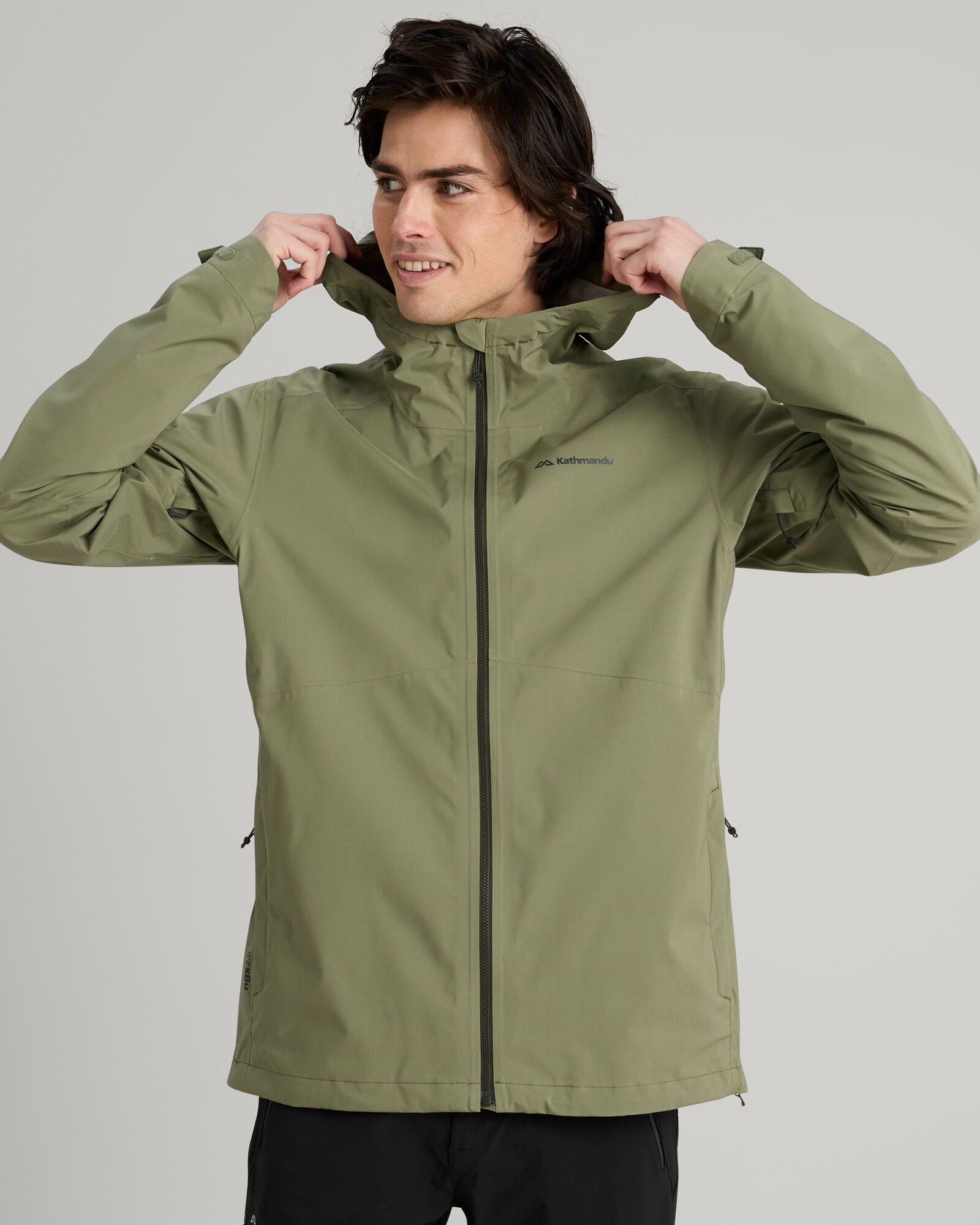 Men's Waterproof Hiking Rain Jacket - Lightweight Stretch 2.5 Layer Shell for Outdoor Adventures (Beech Color) - Perfect for Camping, Backpacking & Mountain Trekking