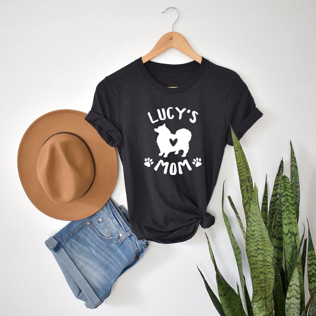 Custom Keeshond Mom T-Shirt with Name - Cute Dog Lover Gift for Women - Perfect for Mother's Day, Birthday & Dog Owner Appreciation