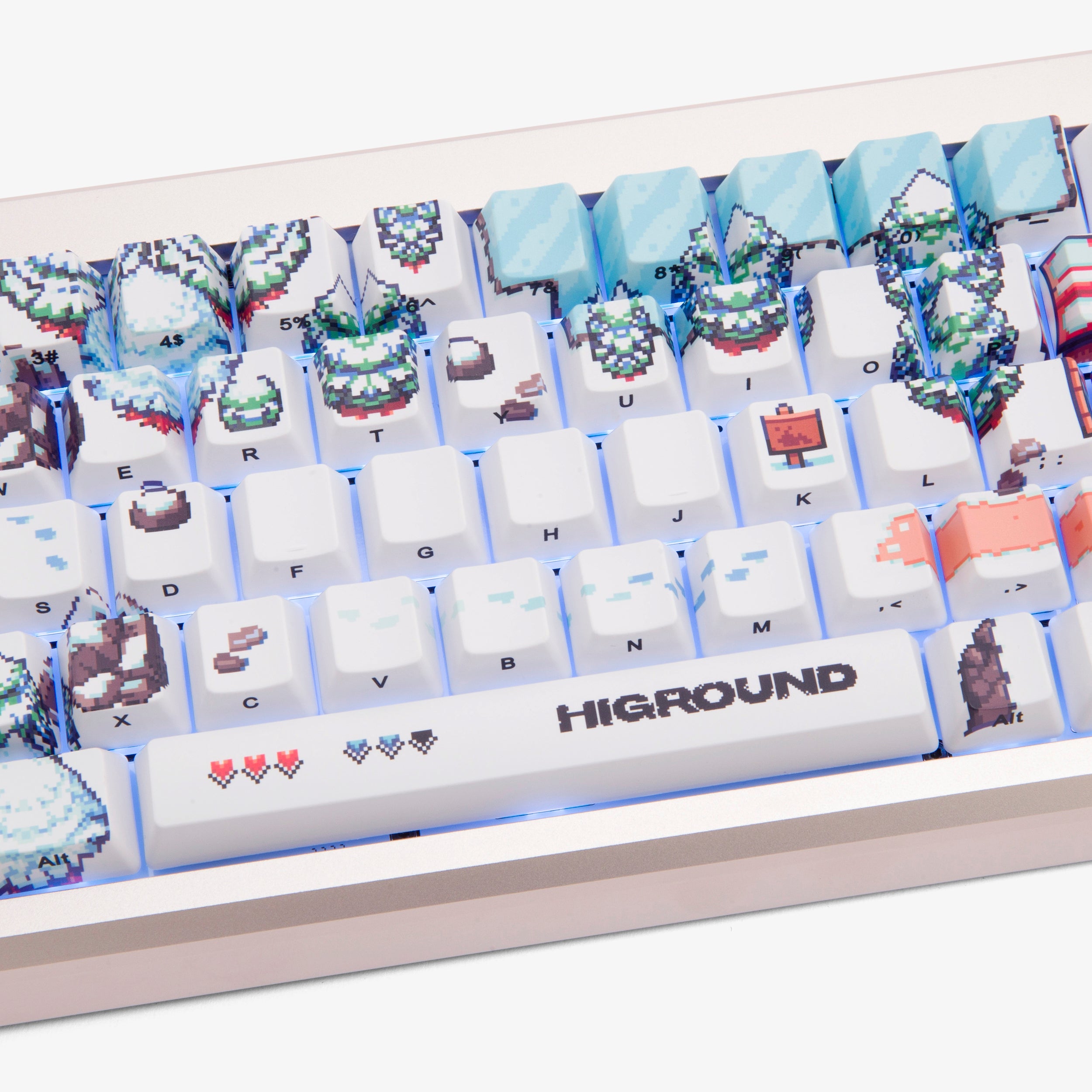 Higround 2 Summit 65 Mechanical Gaming Keyboard - Snow White | RGB Backlit, Hot-Swappable Switches | Perfect for Esports, Streaming & Office Work