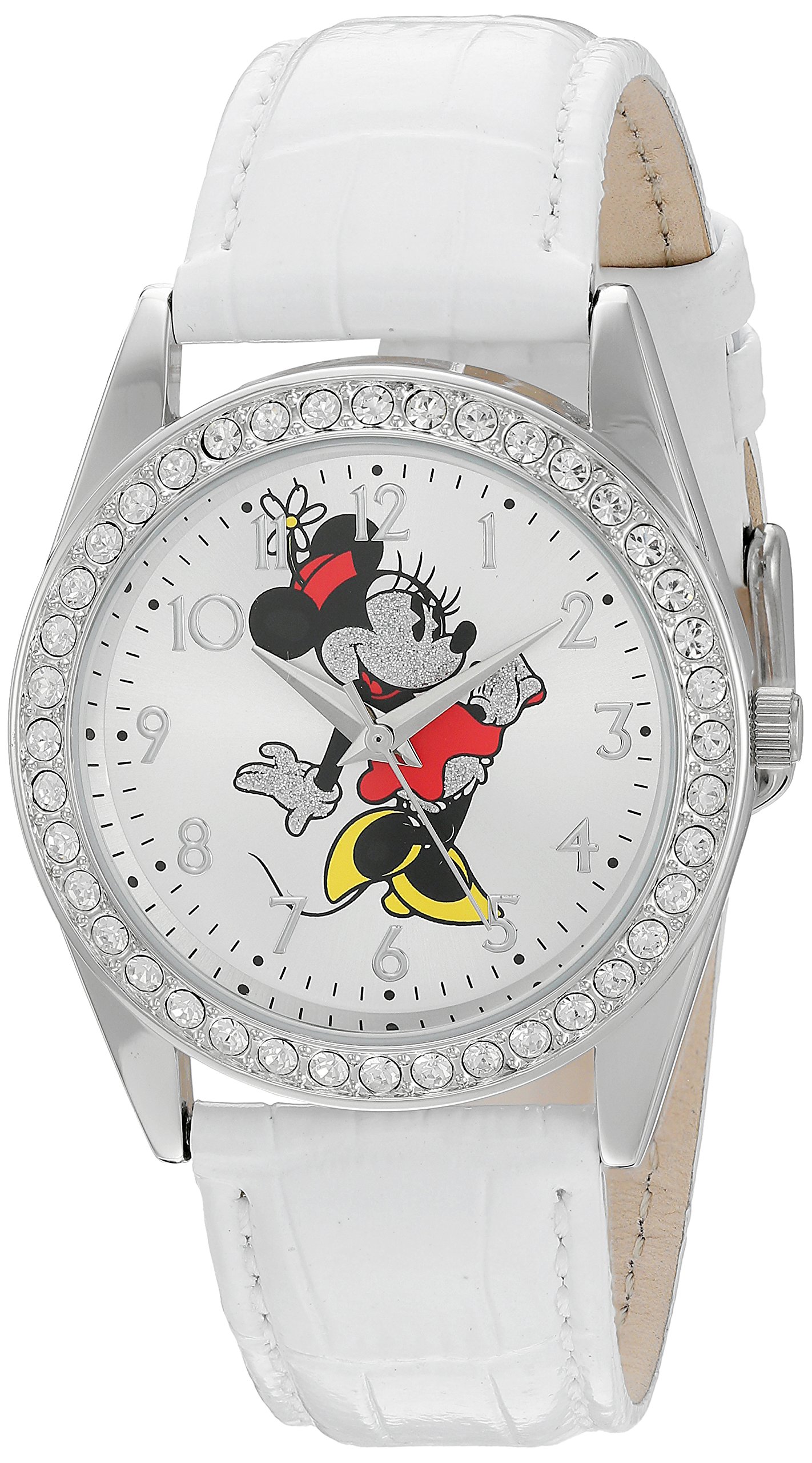 Disney Glitz Round Analog Quartz Watch for Women - Stylish & Elegant Timepiece for Everyday Wear, Office, Parties & Special Occasions