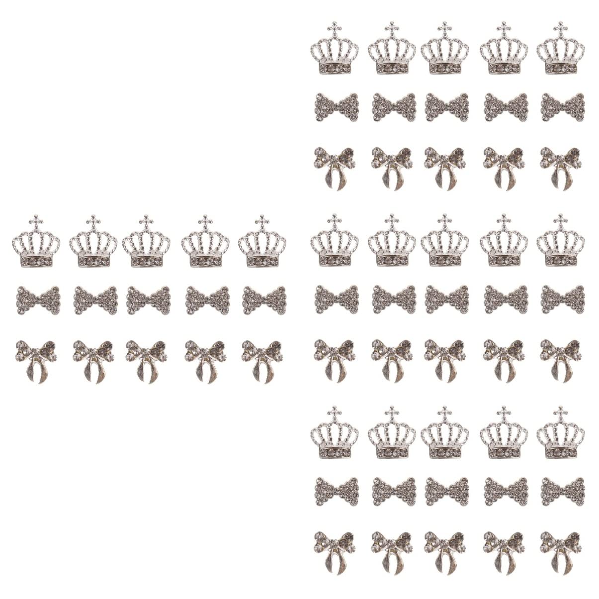 FOMIYES 60pcs Nail Rhinestones - Decorative Nail Art Charms & Manicure Decorations for DIY Nail Designs, Perfect for Parties, Weddings, and Special Occasions