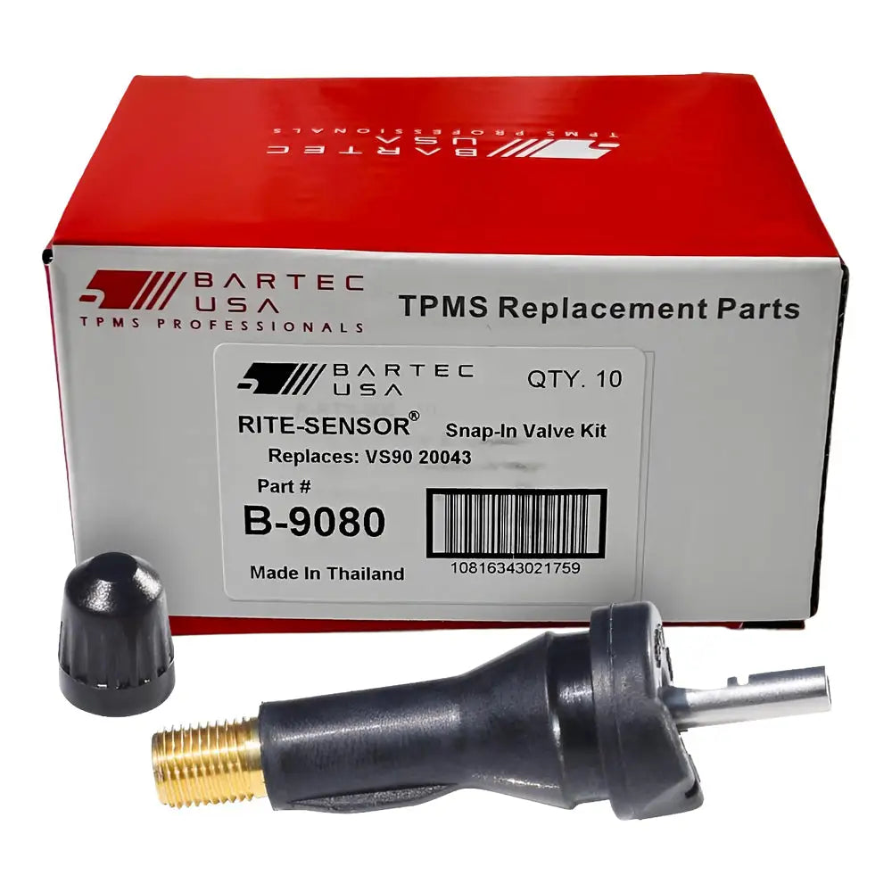 Bartec B 9080 TPMS Snap-in Valve Service Kit with Metal Clip (VS 90, 20043) - Professional Tire Pressure Monitoring System Repair Tool for Auto Shops & DIY Enthusiasts