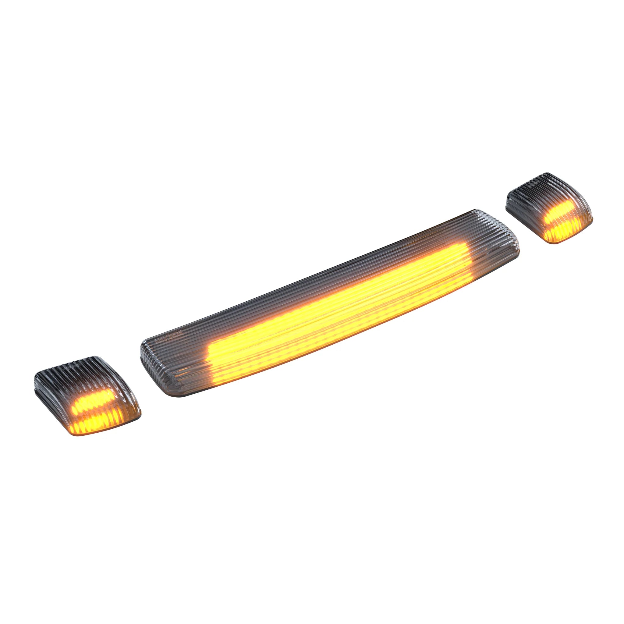 GMC & Chevy 15-19 Cab Light Kit with Strobe LED - Clear Lens White & Amber Lights for Truck Roof - Easy Fresh Installation for Work Trucks & Emergency Vehicles