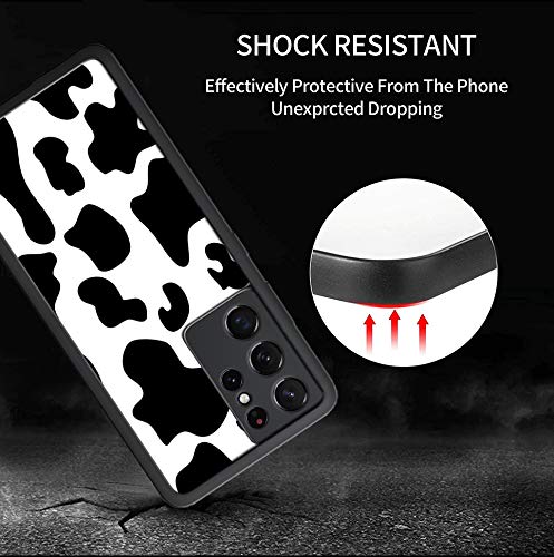 Samsung Galaxy S21 Ultra Case - Shockproof TPU Phone Cover with Cow Print Design - Slim Protective Case for Galaxy S21 Ultra - Perfect for Daily Use, Travel & Outdoor Activities