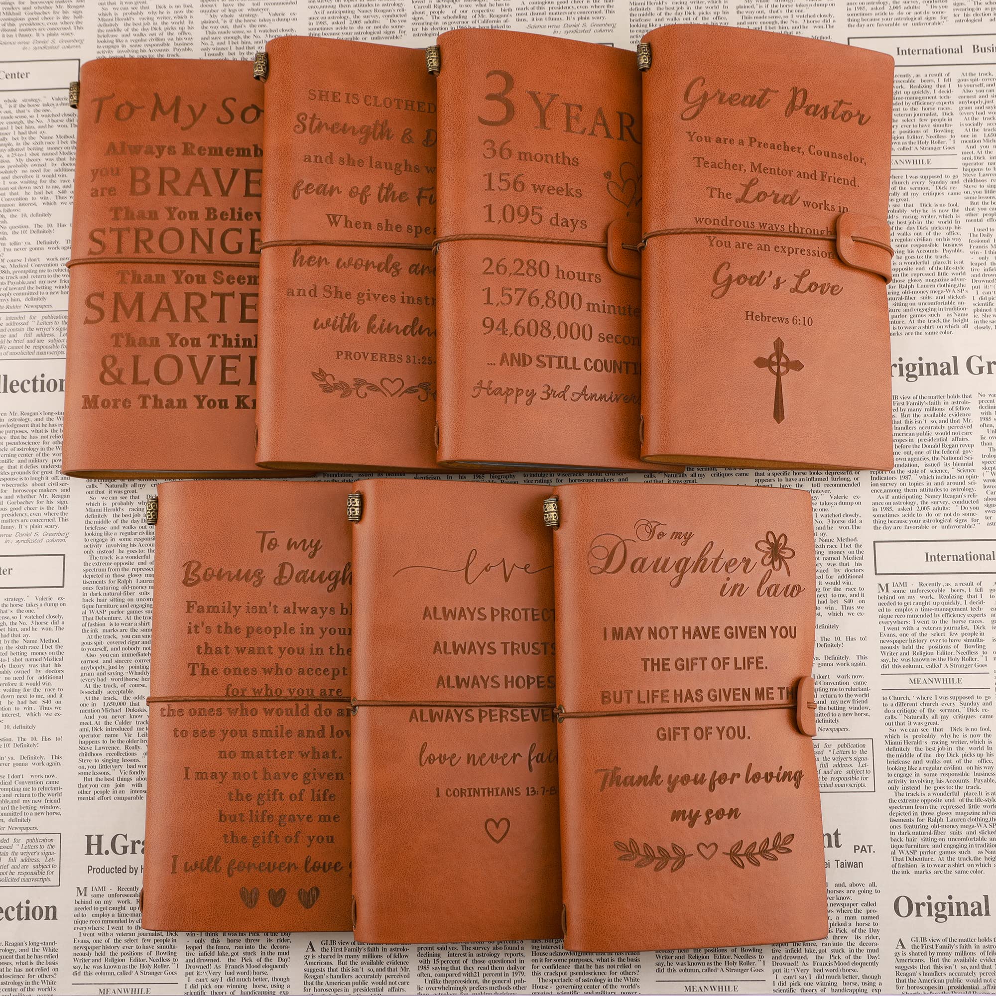 Christian Leather Journal - Religious Gift for Men & Women | Bible Journaling & Inspirational Gifts