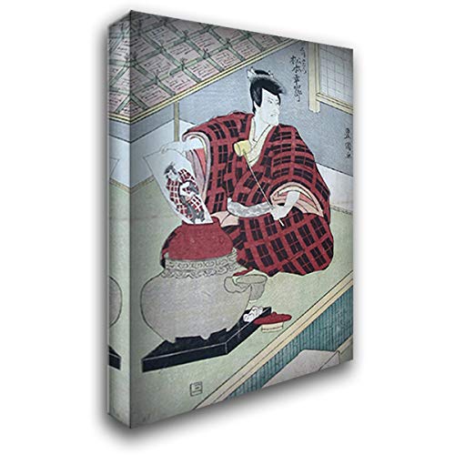 Utagawa Toyokuni Japanese Ukiyo-e Art Print - Ishikawa Goemon Pulling Painting from Jar, 18x24 Inch Stretched Canvas Wall Decor for Living Room, Office & Anime Lover Gifts
