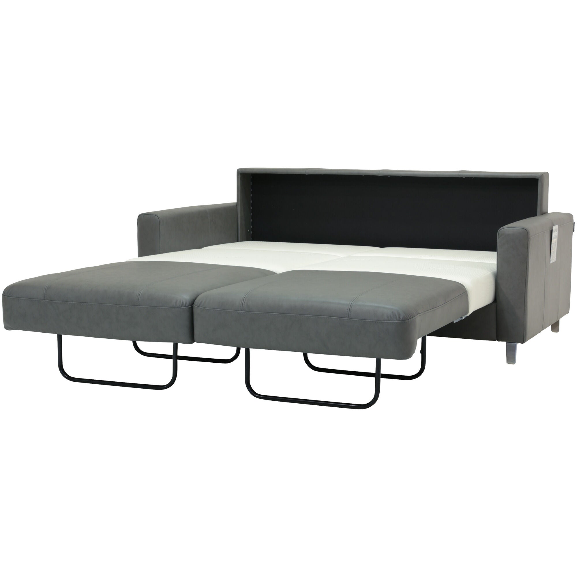 Nico Leather Sleeper Loveseat - Convertible Sofa Bed with Premium Faux Leather Upholstery for Small Spaces | Perfect for Guest Room, Studio Apartment & Home Office