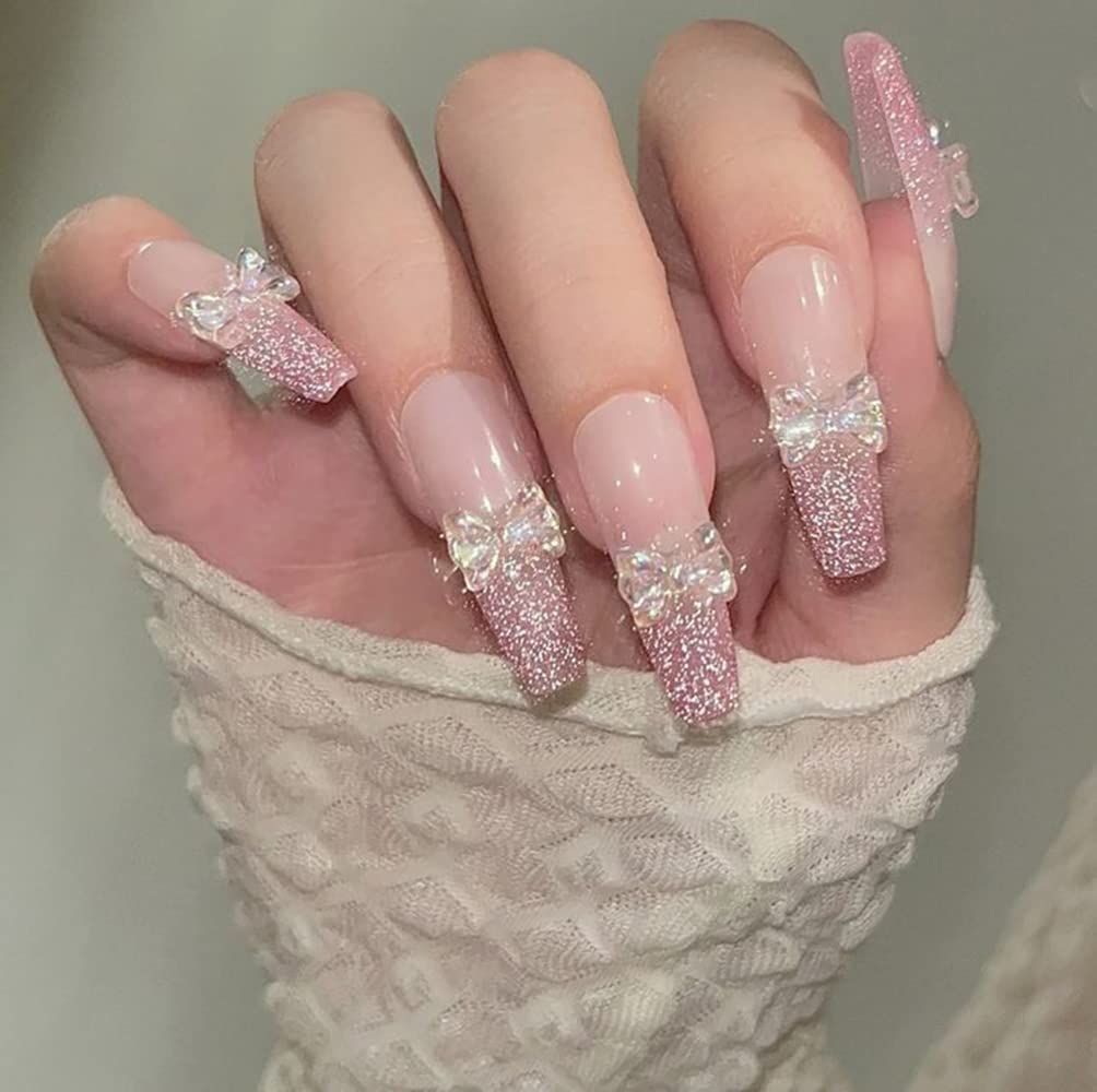 3D Aurora Bowknot Nail Art Kit - 12 Grids Metal Studs for DIY Manicure - Fashion Nail Decoration Accessories for Women and Girls - Perfect for Parties, Weddings, and Special Occasions