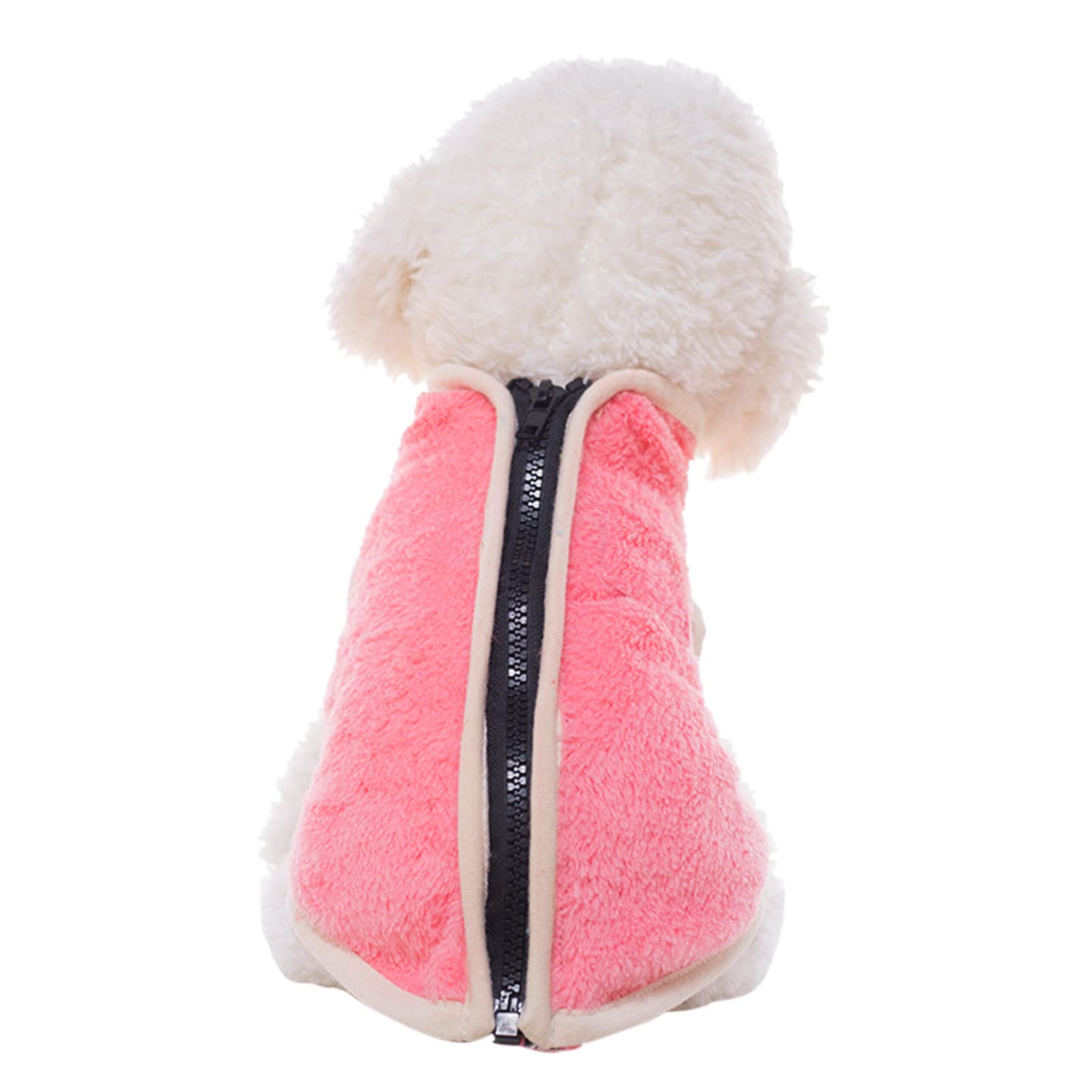 Warm Velvet Soft High Collar Zipper Vest Dog Sweater - Winter Pet Clothes for Large & Small Dogs (Blue) | Cozy Outfit for Puppies & Female Dogs | Perfect for Cold Weather Walks & Indoor Comfort