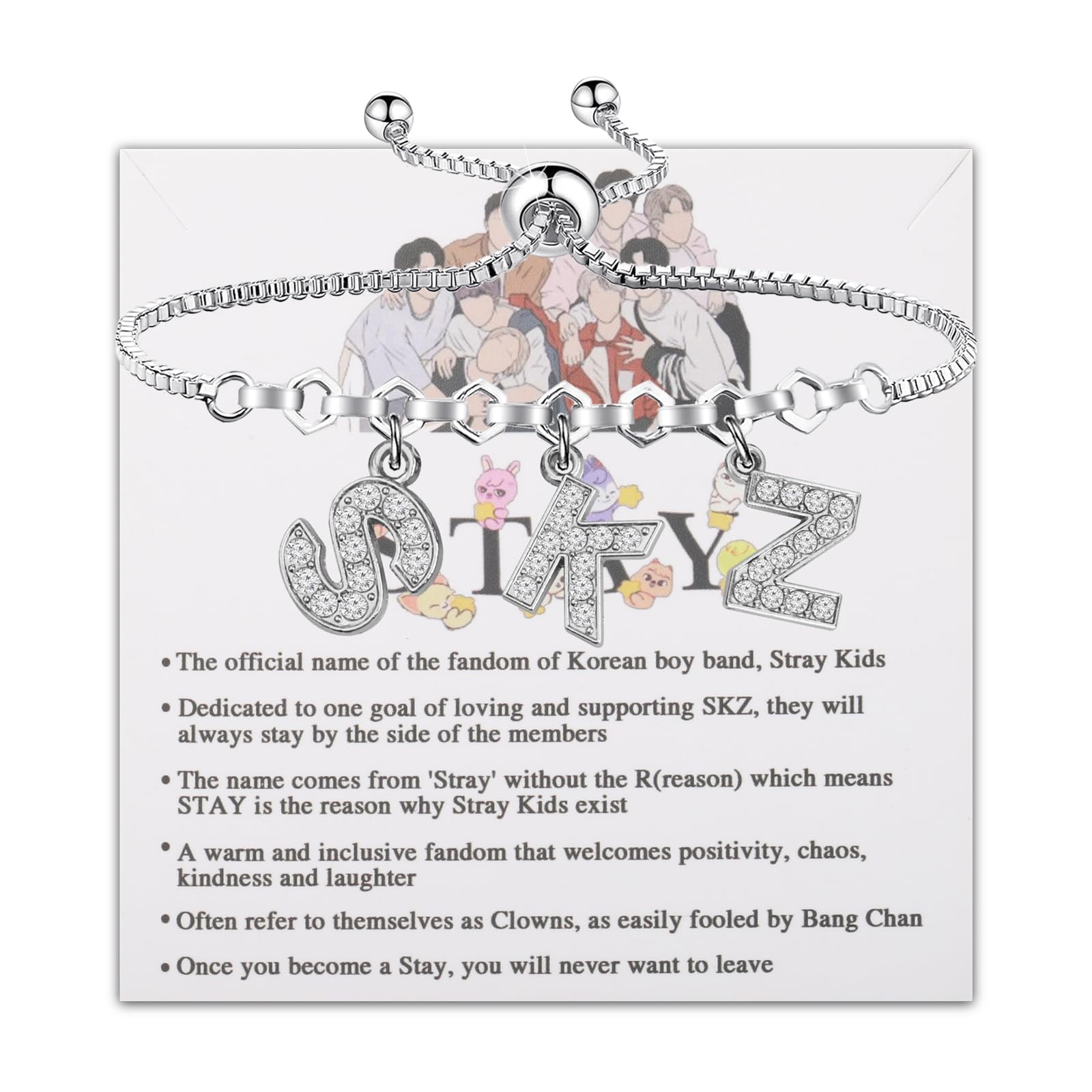 K-POP Boy Group Gift Set - SKZ STAY Keychain & Bracelet Jewelry for Fans - Perfect for Concerts, Fan Meetings & Daily Wear