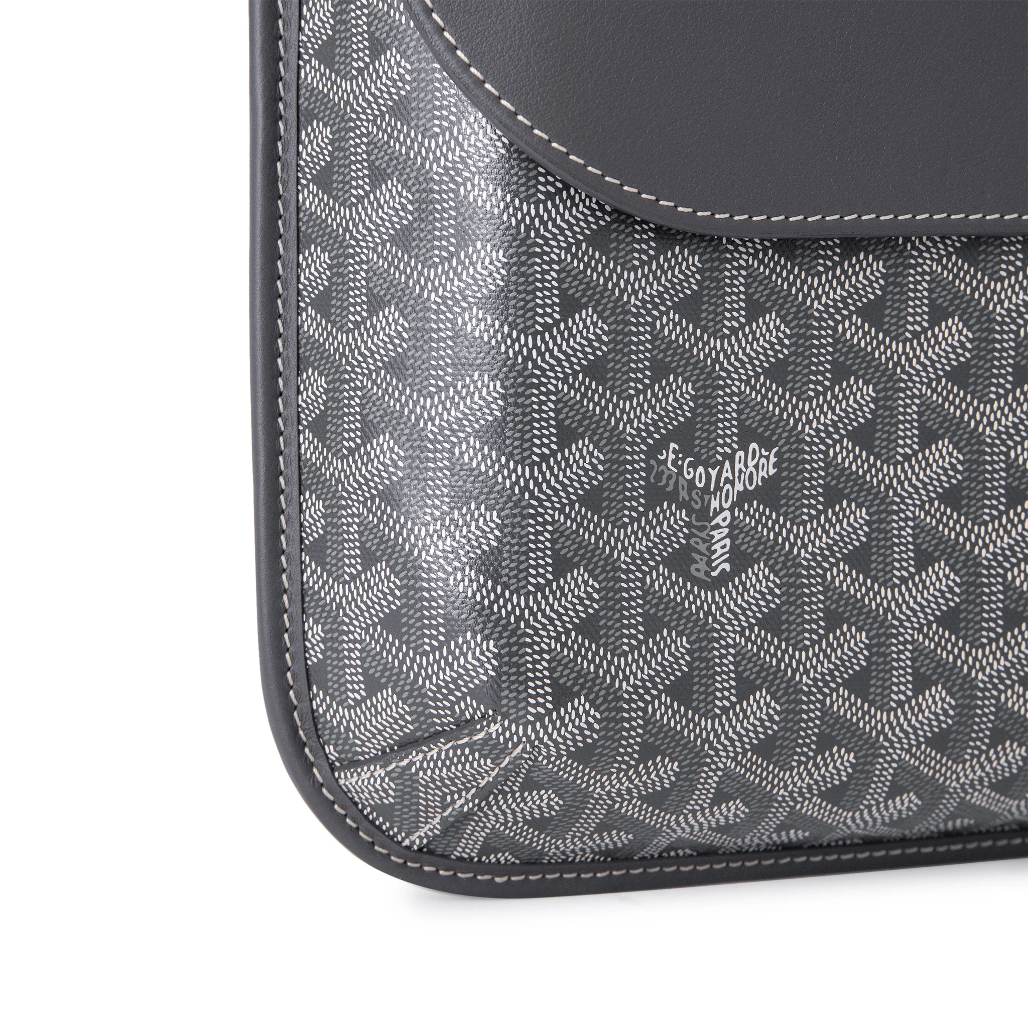 Goyard Coursier Grey Messenger Bag for Men & Women - Stylish Crossbody Shoulder Bag for Work, Travel & Everyday Use