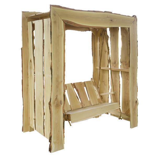 A & L Furniture Appalachian Arbor with Timberland Swing and Rope - Perfect for Backyard, Garden, and Outdoor Relaxation