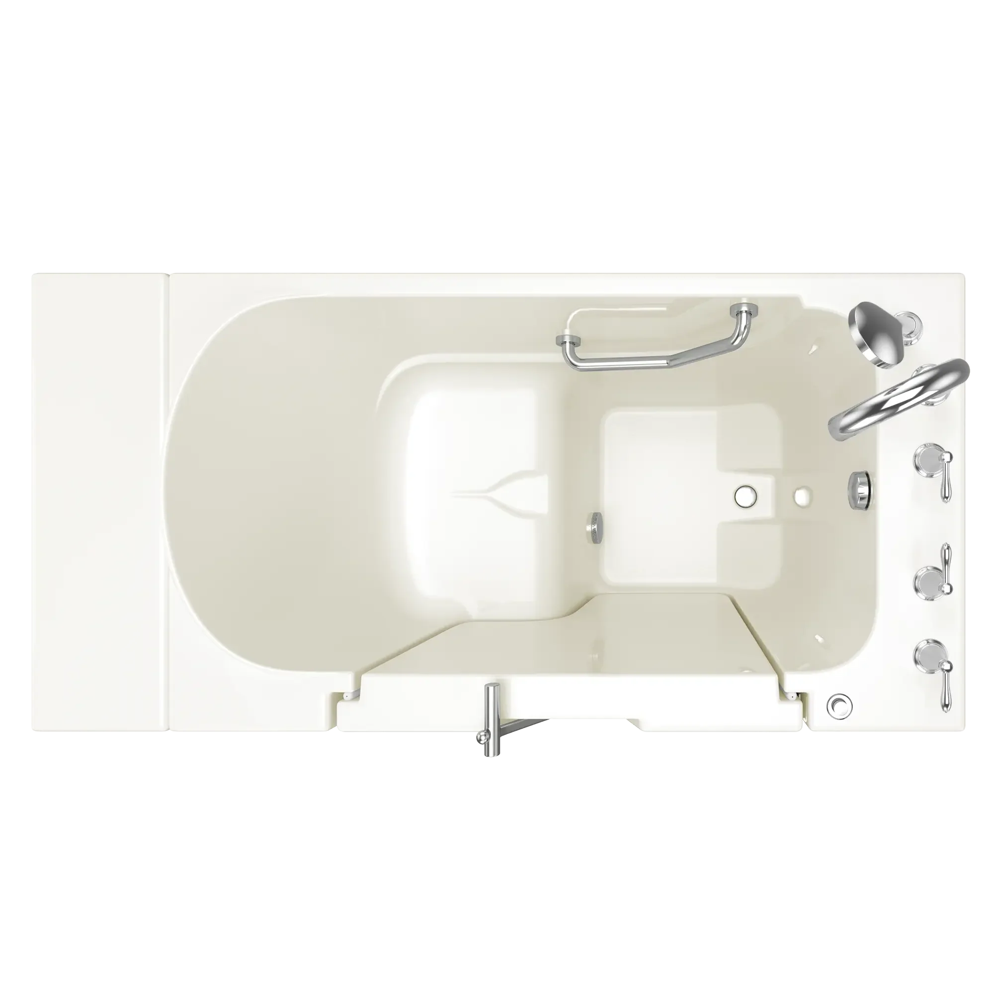 30 x 52 Inch Gelcoat Walk-In Bathtub with Soaker System - Right Hand Drain & Faucet Included | Non-Slip Safety Tub for Elderly & Mobility Needs | Perfect for Home Accessibility & Relaxation