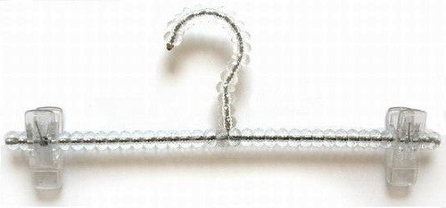 Elegant Beaded Hangers for Pants & Skirts - Clear Transparent Closet Organizers - Perfect for Wardrobe Storage & Closet Organization
