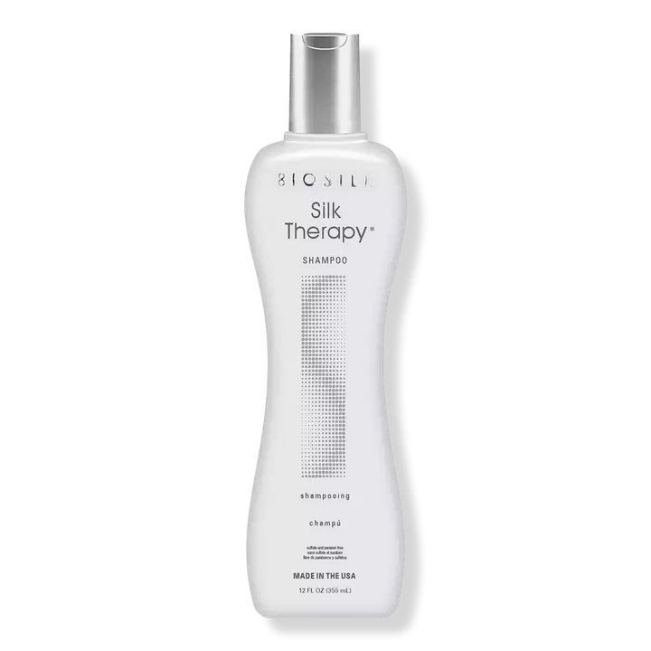 Biosilk Silk Therapy Shampoo 12 oz - Sulfate Free Hair Treatment for Smooth & Shiny Hair - Perfect for Damaged, Dry & Frizzy Hair Care Routine