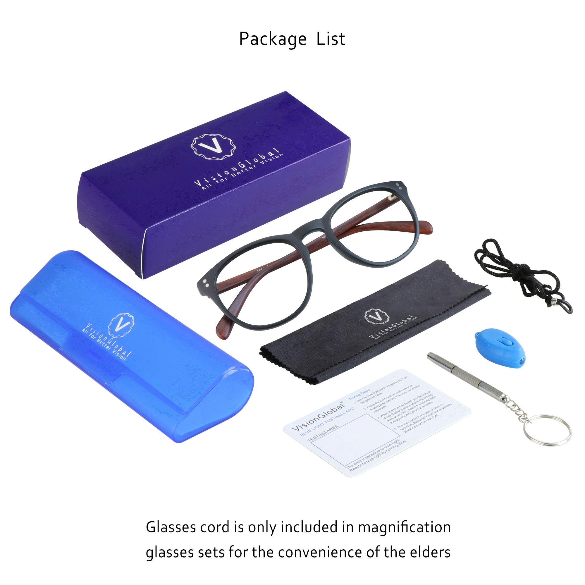 VisionGlobal Blue Light Blocking Glasses for Women & Men - Anti Eyestrain Computer Glasses with Stylish Oval Frame - Perfect for Office Work, Gaming & Screen Time