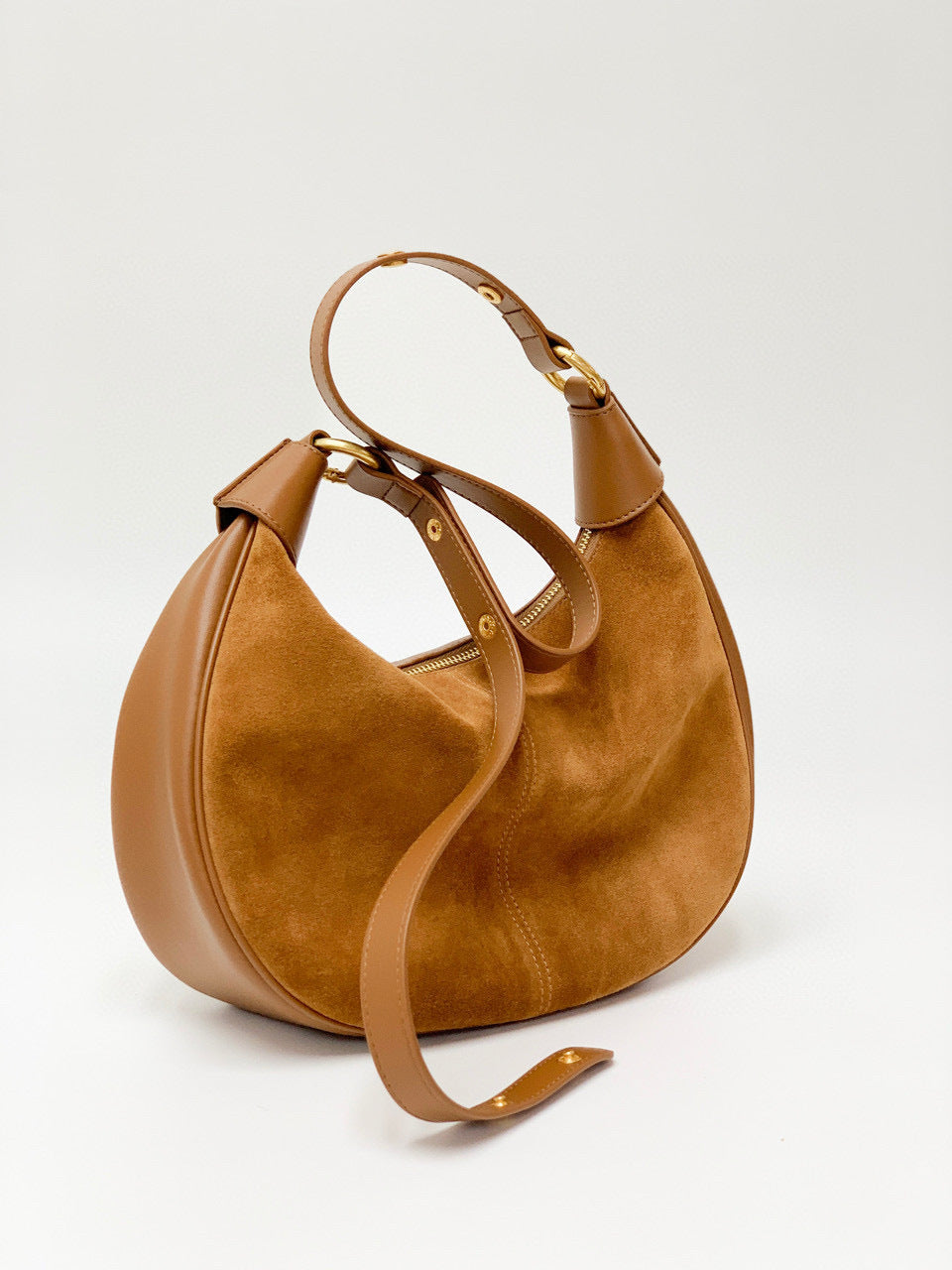 Stylish Semi-Circle Soft Leather Tote Bag for Women - Lightweight & Durable Handbag for Work, Travel & Everyday Use