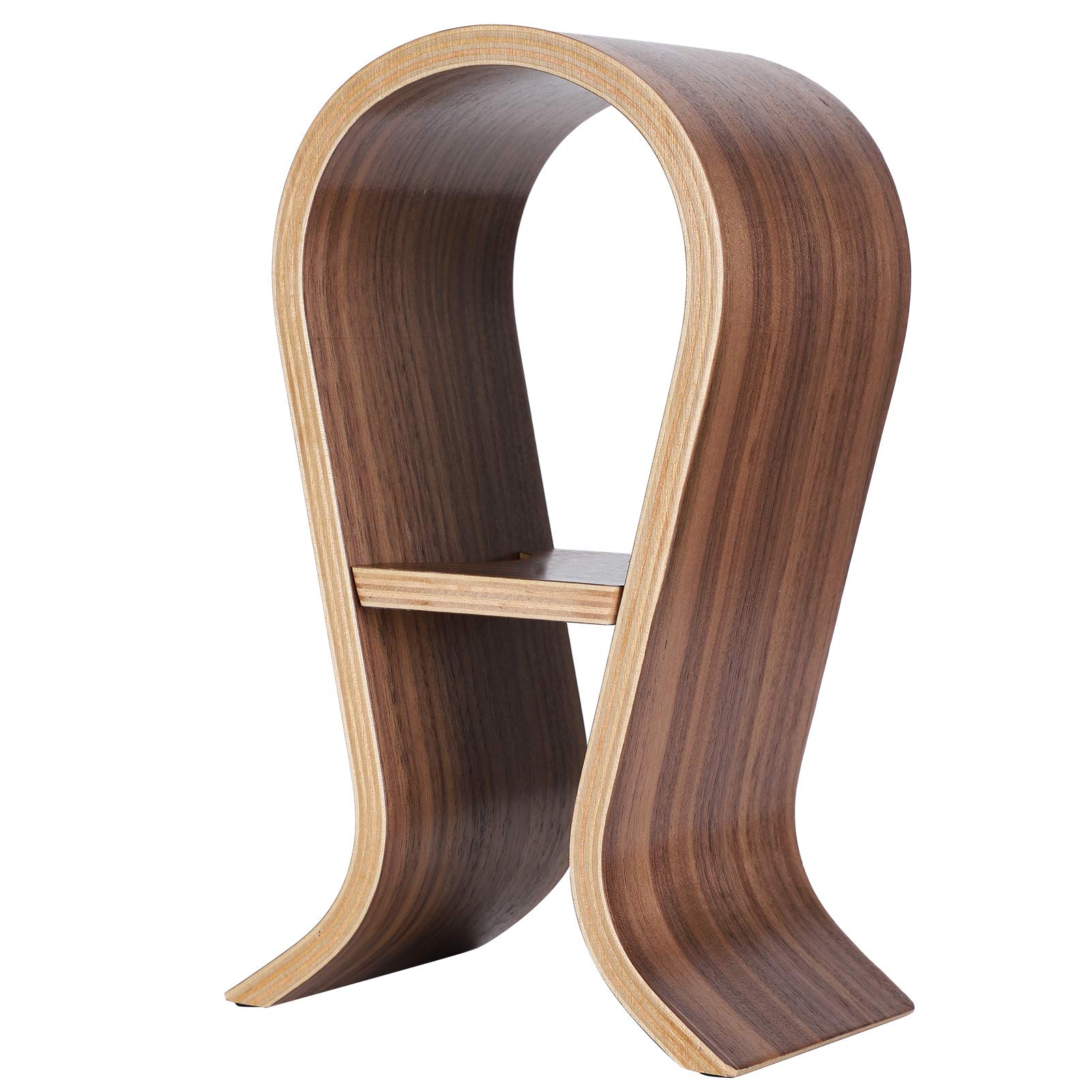 Premium Wooden Headphone Stand - U-Shaped Headphone Holder & Hanger for Home, Office, Study - Natural Wood Headset Organizer with Non-Slip Base - Perfect for Desk, Gaming Setup & Workspace Organization