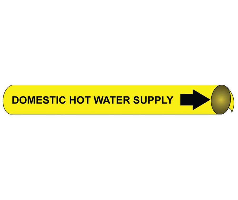 NMC E4038 Pre-Coiled Pipe Marker for Domestic Hot Water Supply - Fits 4 5/8