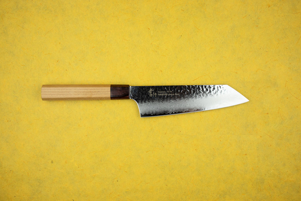 Premium Sakai Takayuki VG10 33-Layer Damascus Kengata Santoku Knife 160mm - Japanese Kitchen Knife for Slicing, Dicing & Mincing - Perfect for Home Chefs & Professional Cooks