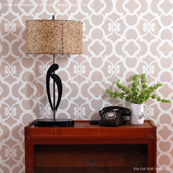 Chez Ali Moroccan Wall Stencil - Authentic Handmade Moroccan Design for Home Decor, DIY Wall Art, and Interior Painting | Perfect for Living Rooms, Bedrooms, and Accent Walls