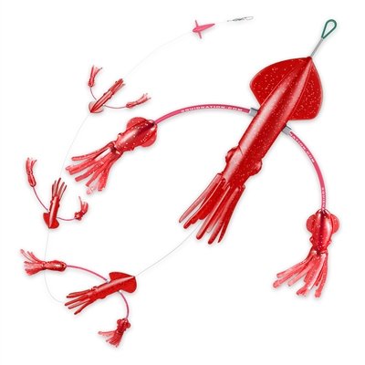 Squidnation Flippy Floppy Fishing Daisy Chain Lure - Premium Tuna & Marlin Magnet for Saltwater Fishing | Perfect for Offshore Trolling and Big Game Fishing
