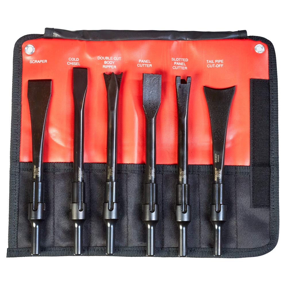 Mayhew Tools MAY-32200 6-Piece Non-Turning Pneumatic Set - Professional Air Tool Kit for Automotive Repair & Industrial Maintenance