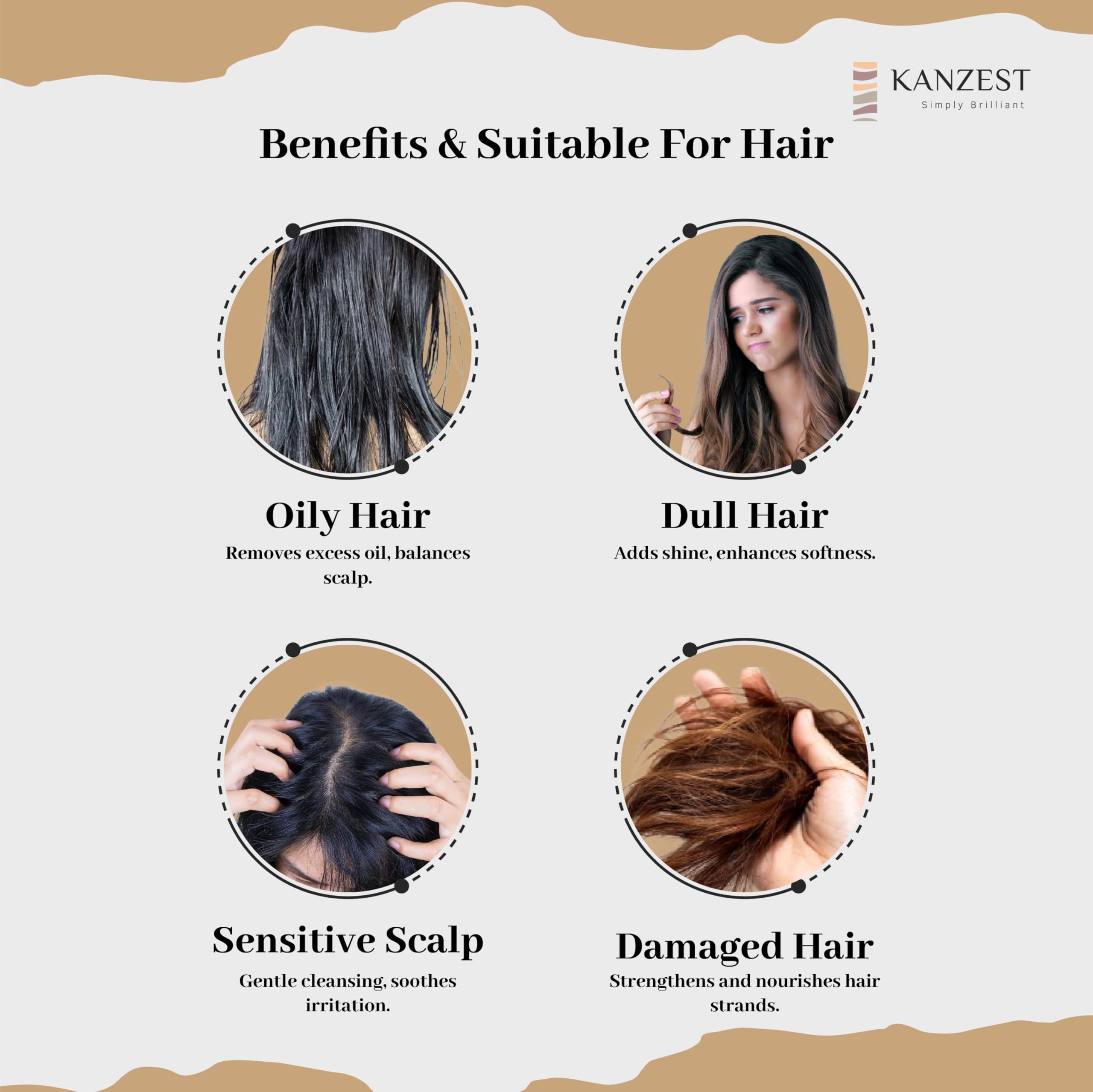 KANZEST 100% Natural Aritha Powder for Hair Growth & Hair Mask | Allergen-Free Ayurvedic Hair Care Treatment with Silicon Brush | 198g Moisture-Lock Zipper Pouch | Perfect for DIY Hair Masks & Scalp Treatments at Home