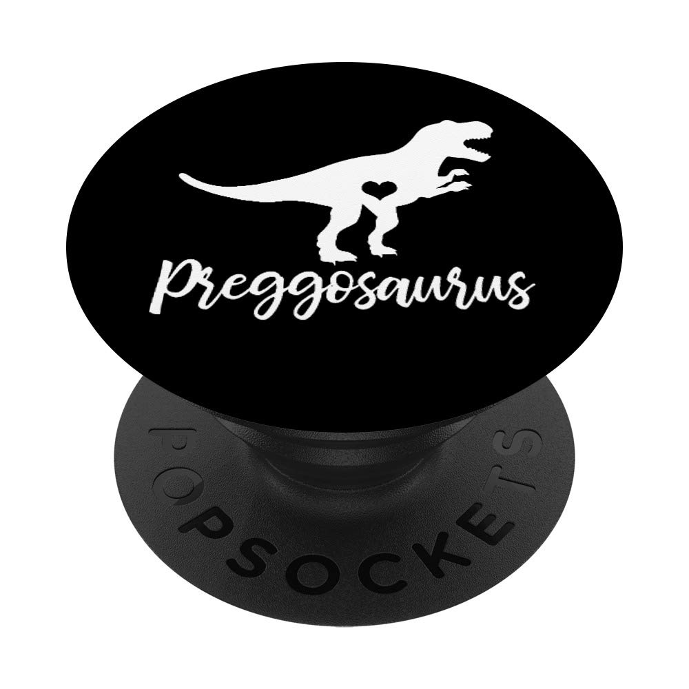 Funny Pregnancy Announcement PopSockets - Preggosaurus Rex Mamasaurus Phone Grip & Stand for iPhone, Samsung & Tablets | Perfect Gender Reveal Gift & Pregnancy Announcement Idea