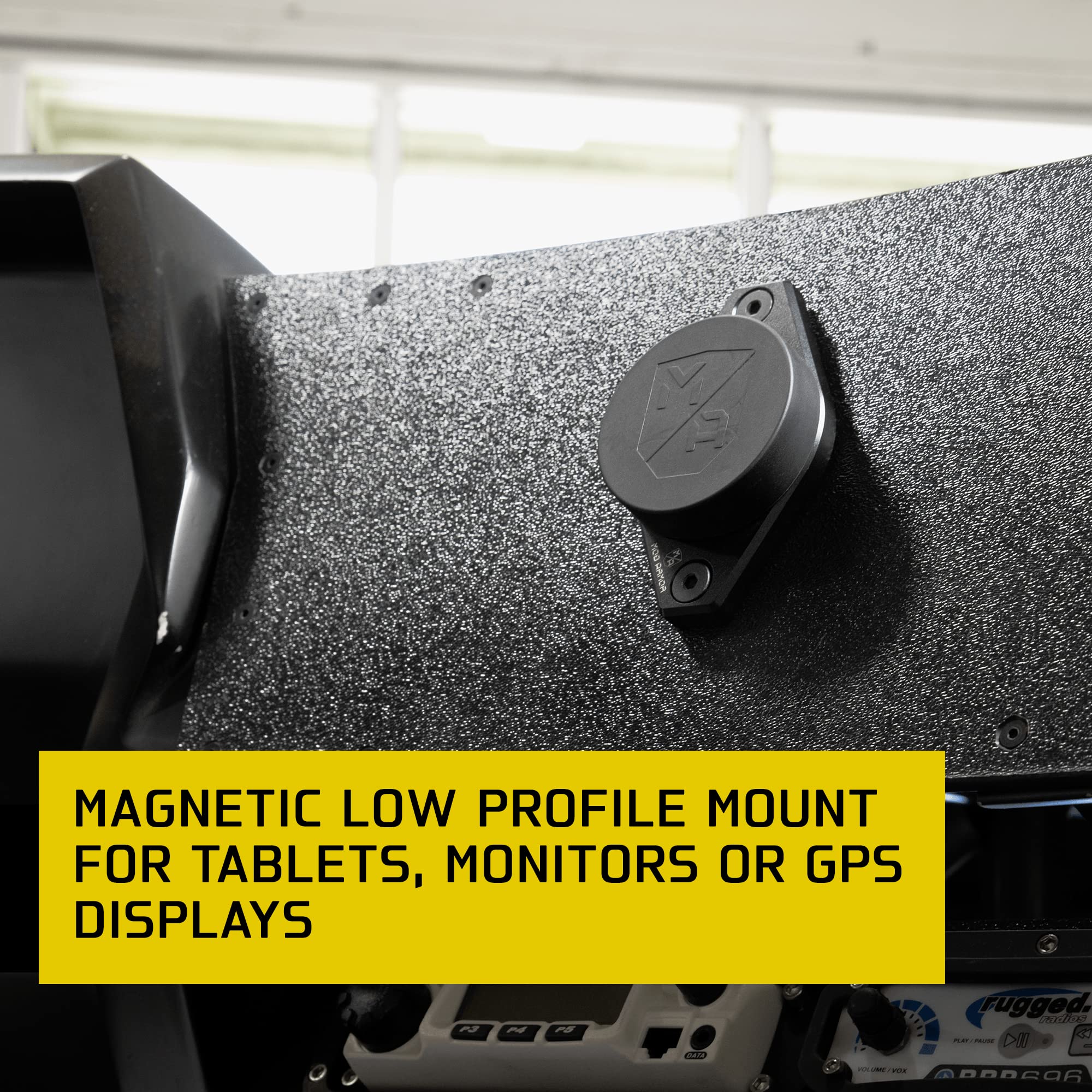 Mob Armor Tabnetic Maxx Tablet Mount – Low-Profile Magnetic Holder for iPad, Android & Microsoft Surface Tablets – Secure Dashboard, Industrial & Office Use – Perfect for Cars, Trucks and Workstations