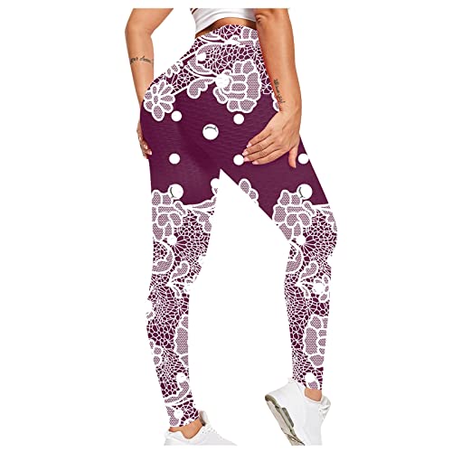 Women's High Waisted Scrunch Butt Lifting Leggings - Textured Workout Pants for Yoga, Running & Gym | Tummy Control Fitness Leggings for Women
