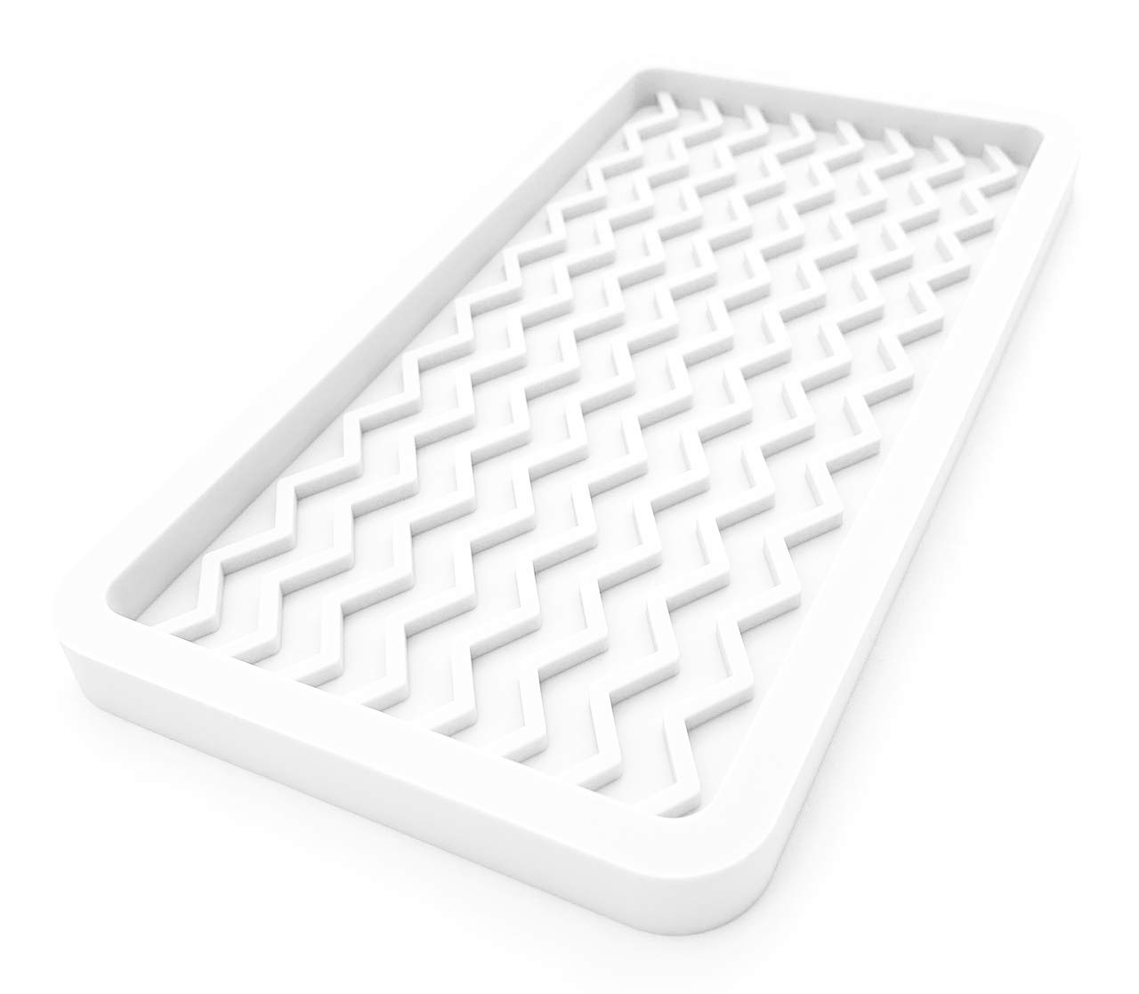Happitasa Silicone Kitchen Sink Organizer Tray - Sponge Holder & Countertop Protector | Bathroom & Kitchen Soap Dish Dispenser Tray (10