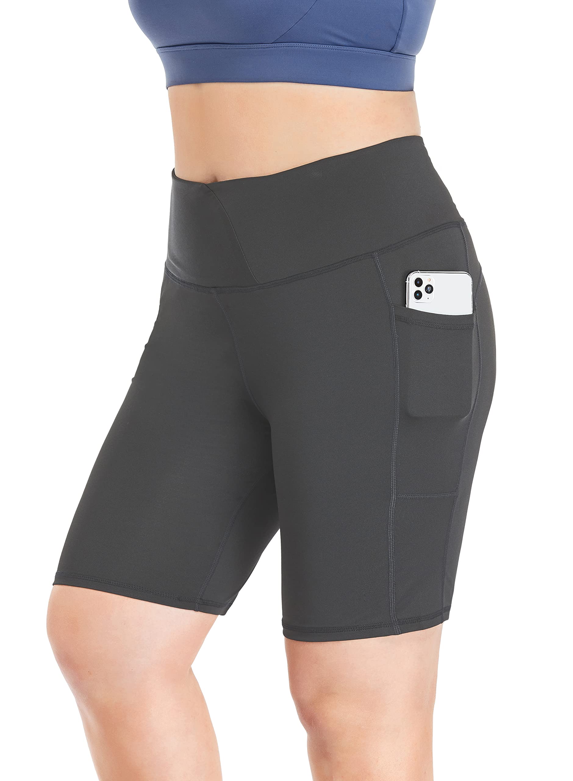 ZERDOCEAN Women's Plus Size High Waist Yoga Shorts - 8