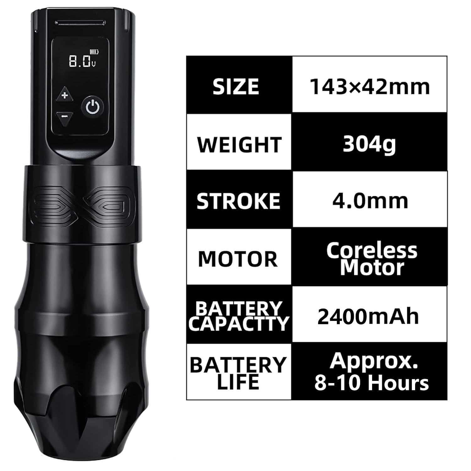 Xnet Moteng Wireless Tattoo Gun - Professional Rotary Tattoo Pen Machine with 2400mAh Power Supply, Digital Display & Coreless Motor | Perfect for Tattoo Artists, Body Art, Permanent Makeup & Tattoo Studio Use