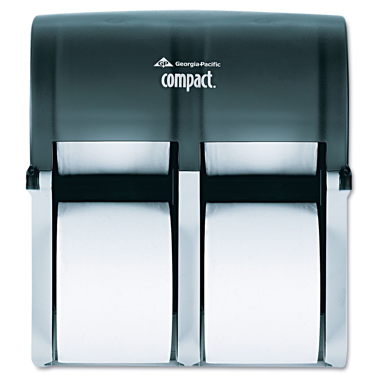 Georgia Pacific Professional Compact Quad Vertical Coreless Tissue Dispenser GPC 567-44 - Space-Saving Bathroom & Office Tissue Holder for Countertops, Restrooms, and Break Rooms