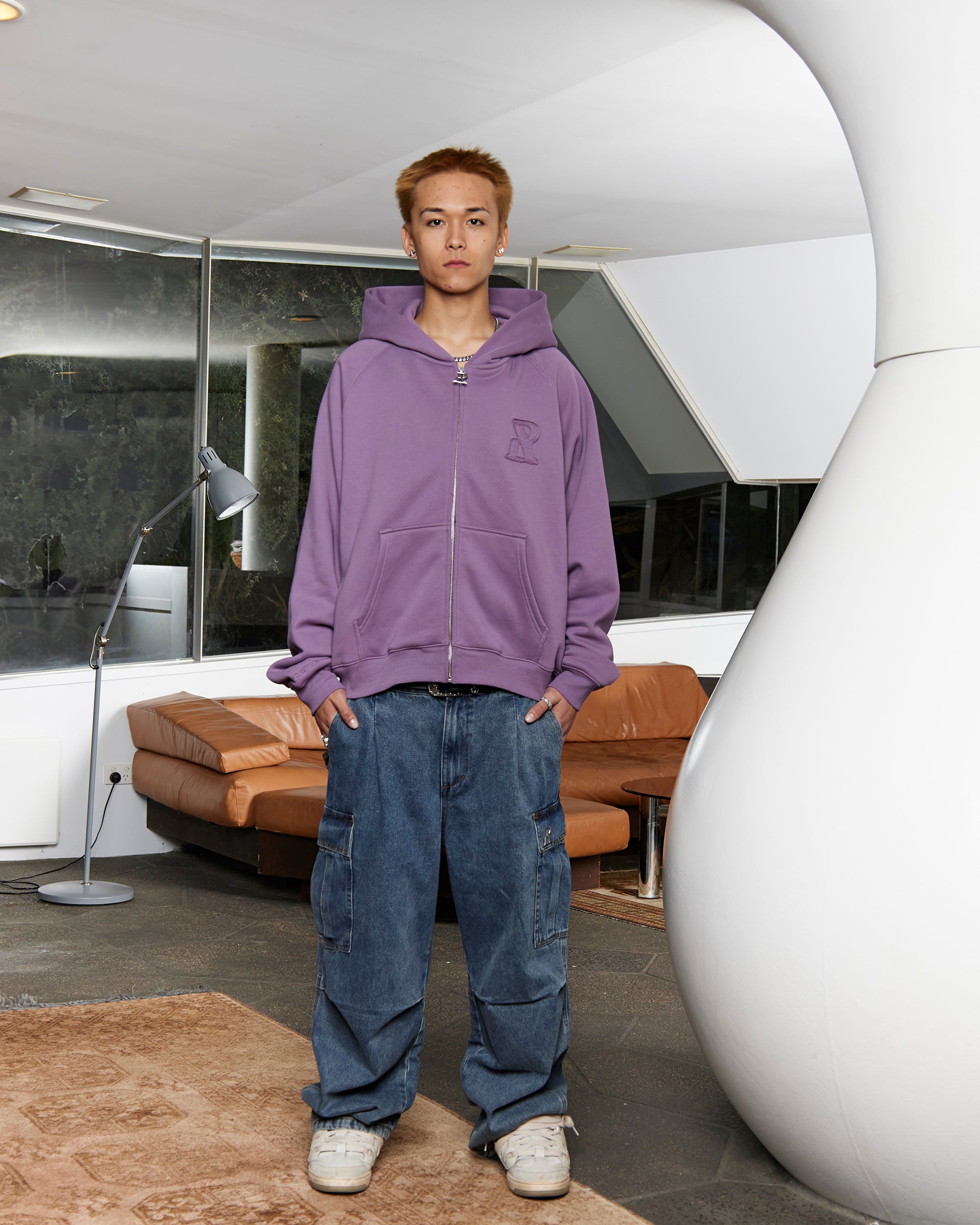 SSS Realism Legacy Zip Hoodie - Violet Fade | Premium Pullover Sweatshirt for Men & Women | Streetwear Fashion for Casual Wear & Outdoor Activities