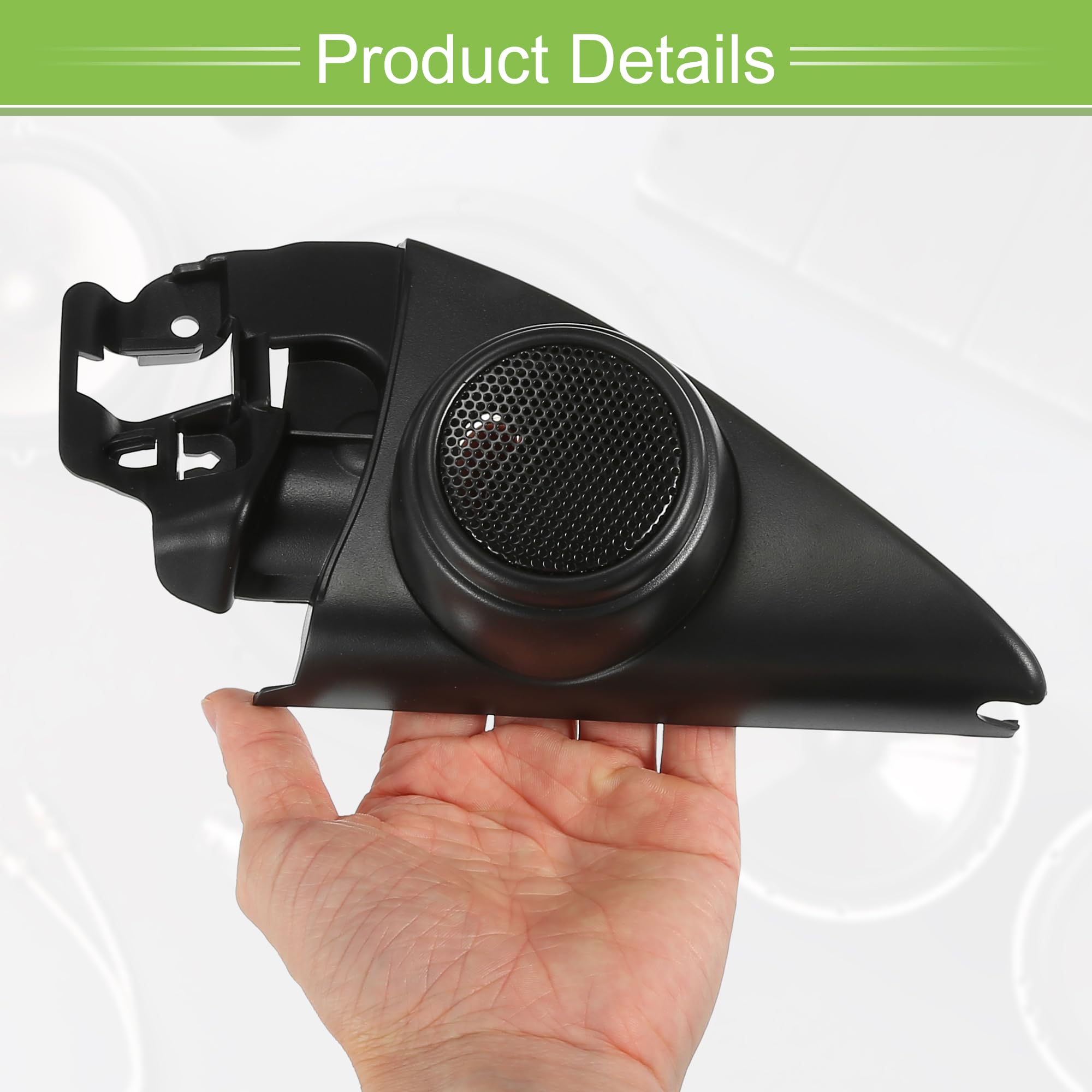 ACROPIX ABS Black Front Car Door Speaker Panel & Window Pillar Cover Trim with Tweeter - Compatible with Volkswagen Jetta 2013-2019 (2-Pack) | Easy Installation with Screwdriver | Perfect for Car Audio Upgrades & Interior Customization