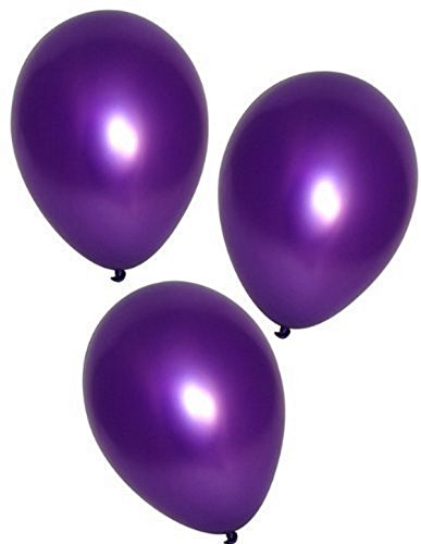 Fun Express Purple Metallic Balloons - 144 Pack | Premium Party Decorations for Birthdays, Weddings & Special Events