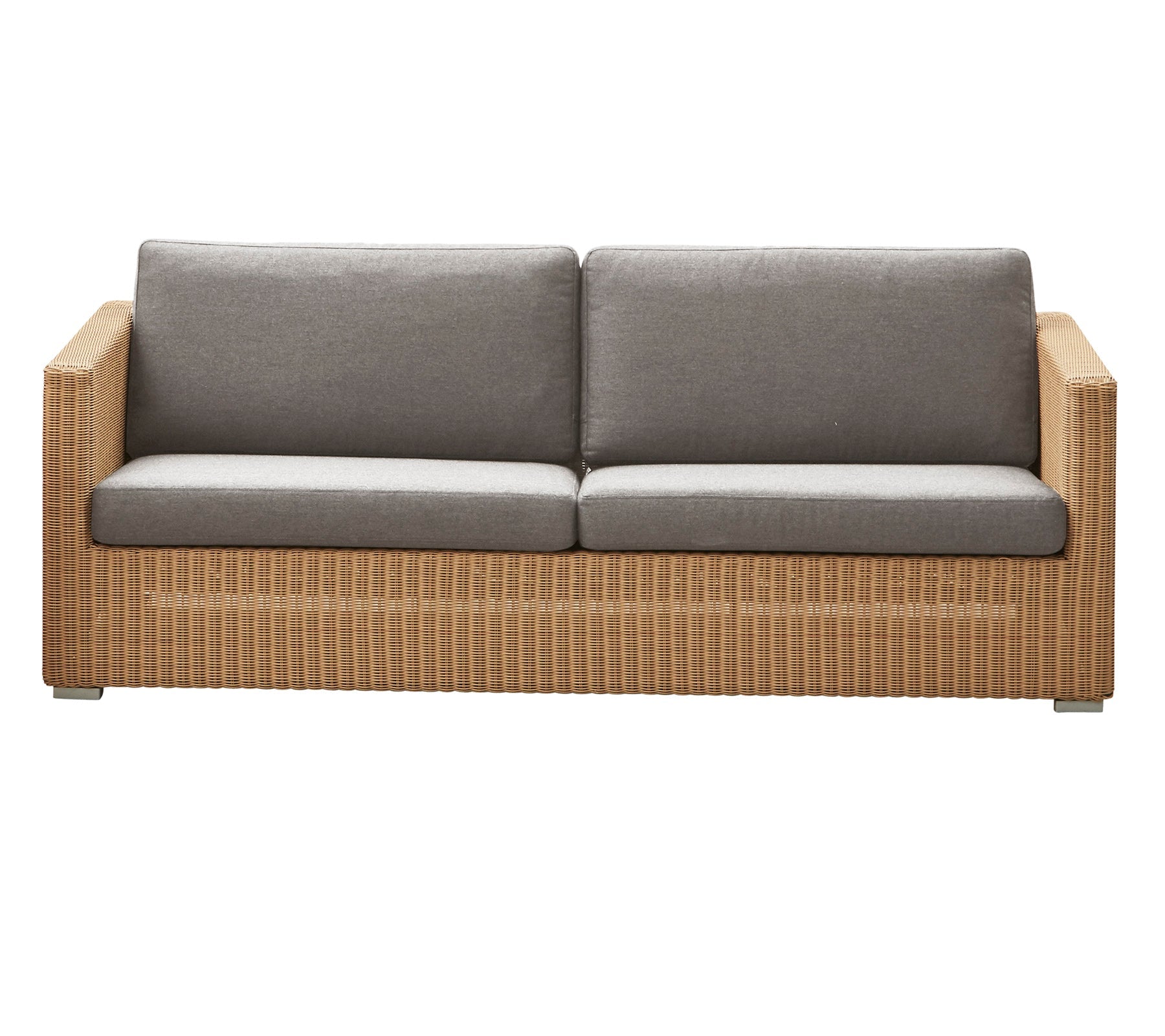 Chester 3-Seater Coastal Outdoor Sofa - Waterproof Wicker Patio Furniture Set for Poolside, Garden & Backyard Relaxation