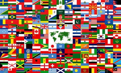 4x6 Inch Mini Desk Flag Set - 193 United Nations Member Countries Flags for Office Decor, International Events & Educational Use