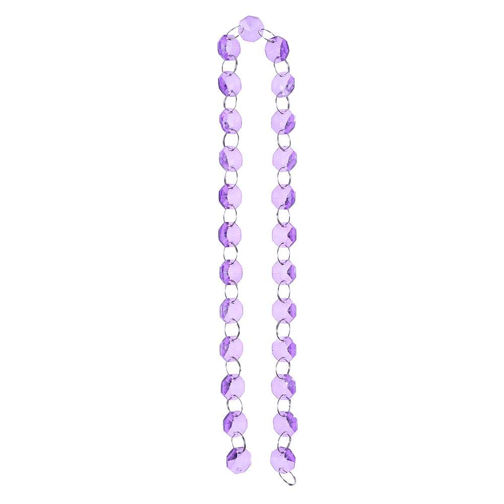 Alloet Crystal Glass Door Beaded Curtain - Elegant String Tassel Wedding Party Decor in Purple | Perfect for Doorways, Windows, Bridal Showers & Home Decoration