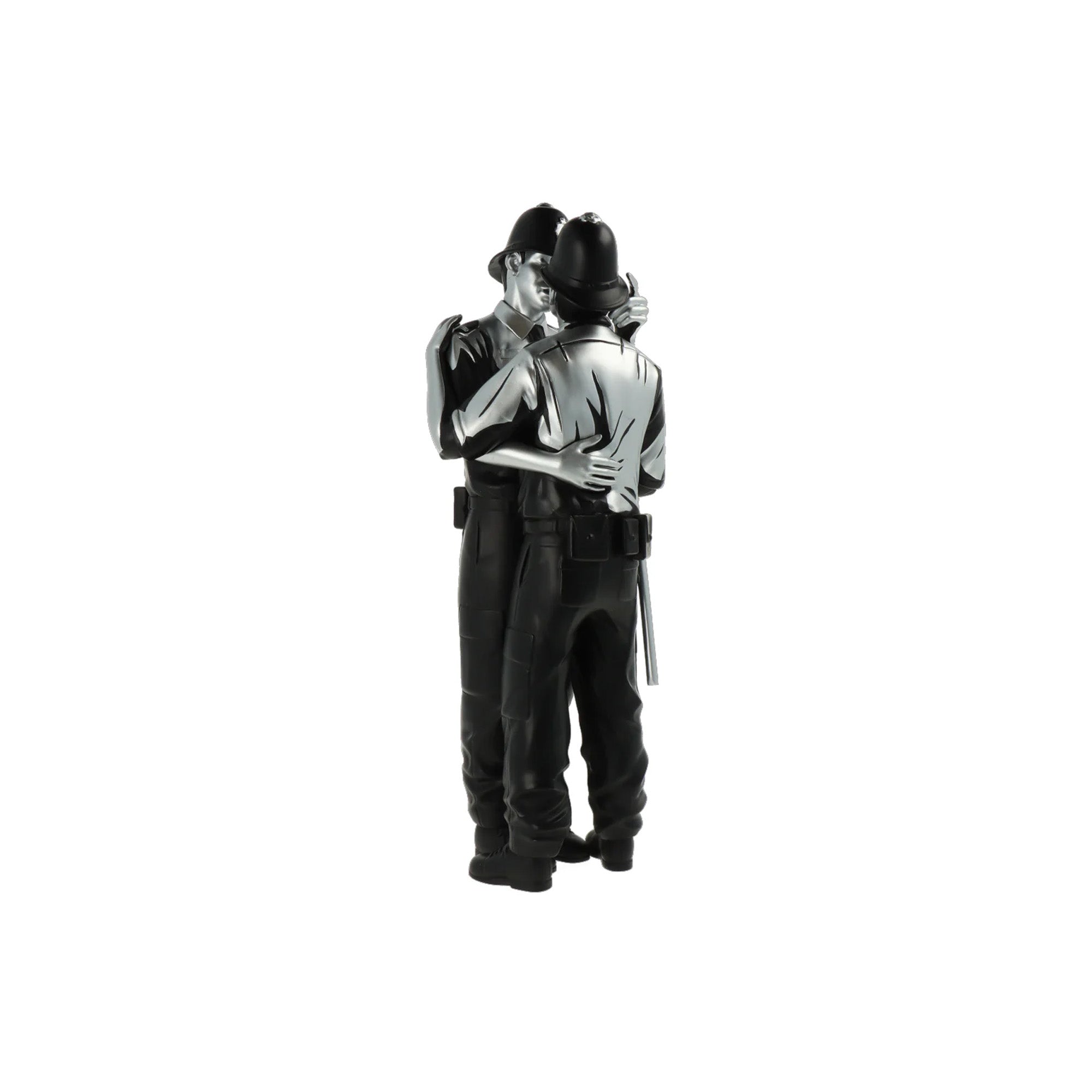 Brandalised Kissing Coppers 'Platinum Edition' - Premium Wall Art for Home & Office Decor - Perfect for Living Room, Bedroom, or Gift Giving