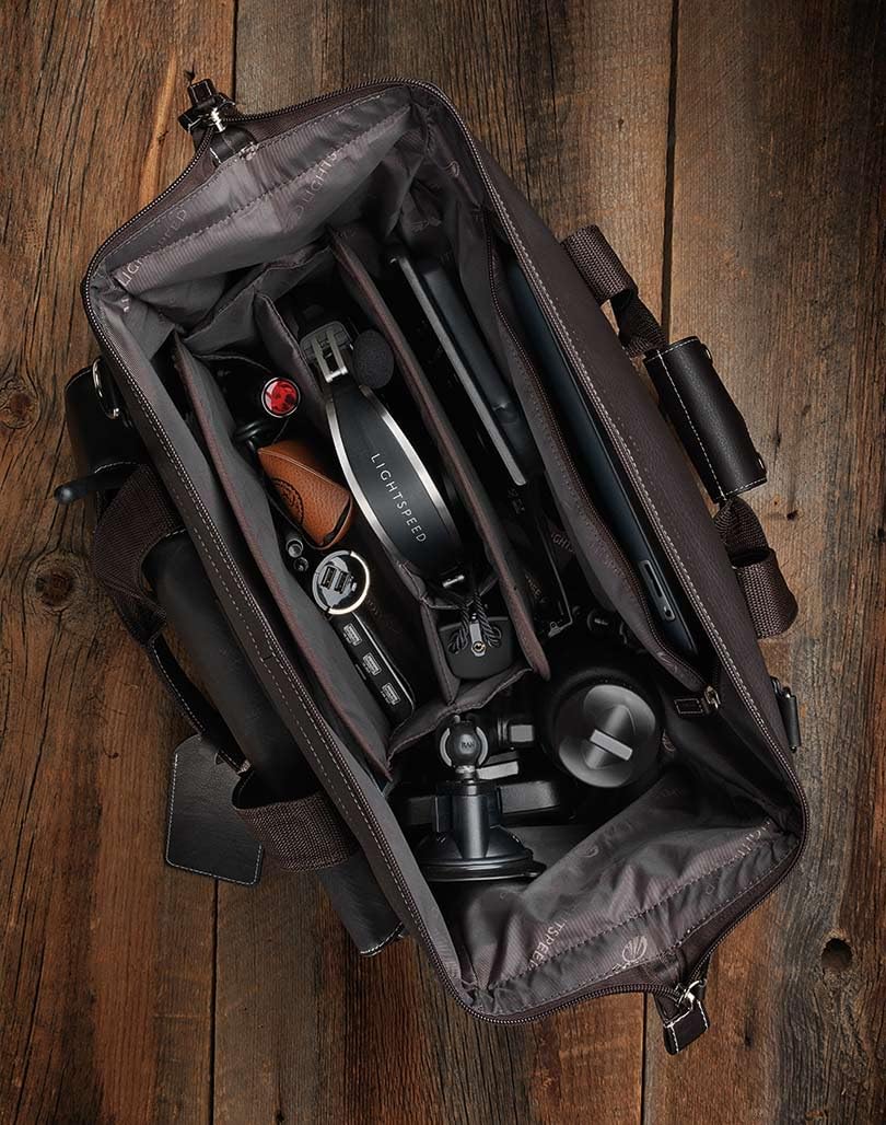 Lightspeed Aviation - The Gann Leather Flight Bag 4112 | Premium Pilot Travel Bag for Aviation Enthusiasts | Perfect for Business Trips & Airplane Cockpit Storage