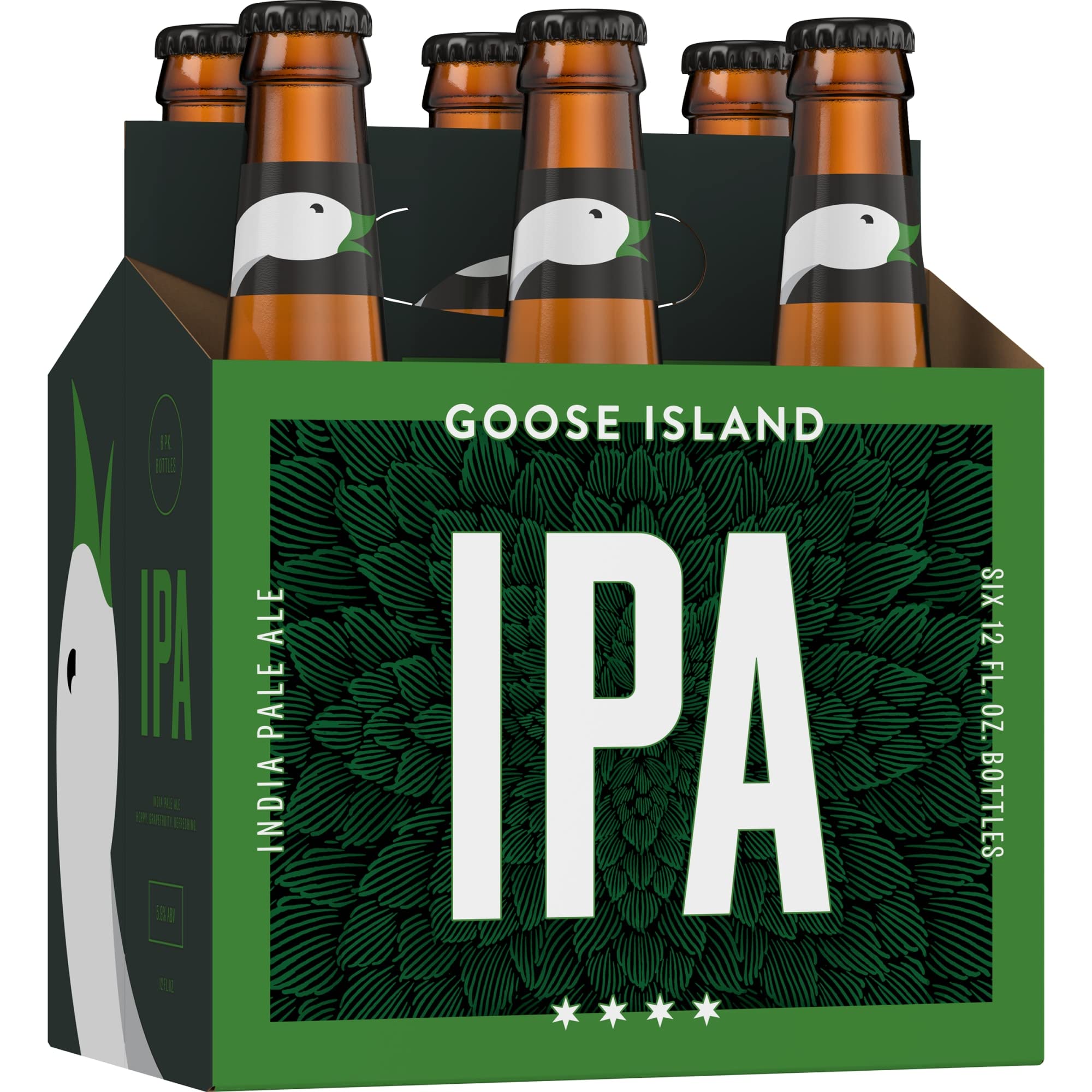 Goose Island IPA Craft Beer - India Pale Ale 6 Pack (12 FL OZ Bottles) | Premium American Brew for Parties, BBQs & Beer Lovers
