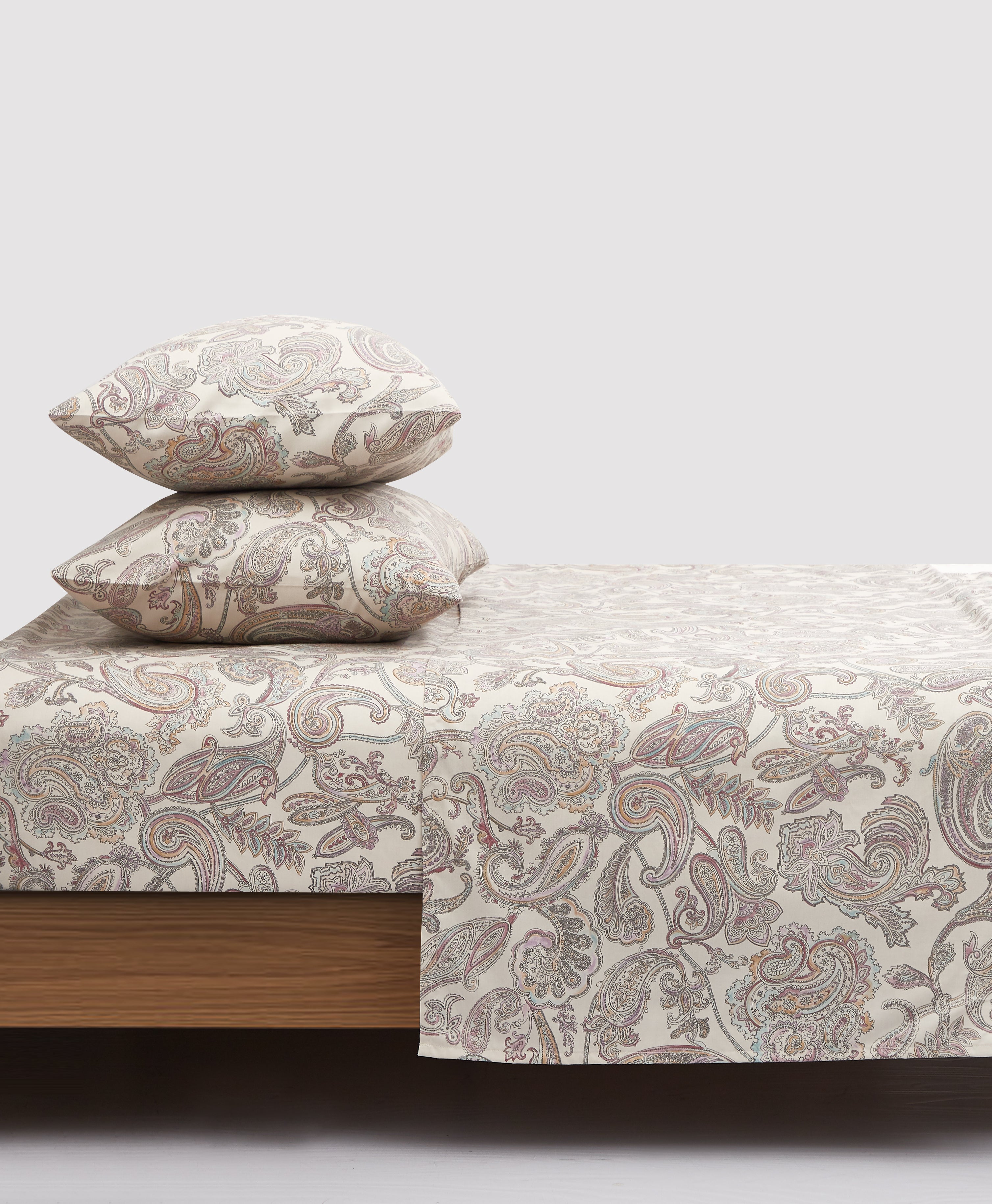 400 Thread Count Printed Cotton Sheet Set - Soft & Breathable Bedding for a Comfortable Sleep - Perfect for Master Bedroom, Guest Room & Dorm