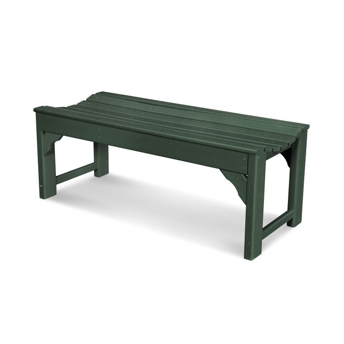 POLYWOOD Traditional 48-Inch Backless Garden Bench - Durable Outdoor Furniture for Patio, Deck, and Lawn Seating
