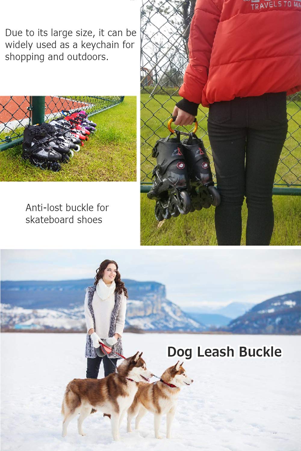 OMUKY 2-Pack Heavy Duty Carabiner Clips - Multipurpose Snap Hooks for Grocery Bags, Strollers, Backpacks & Shopping (Oversized Sponge Handle) - Perfect for Grocery Shopping, Hiking, Travel & Daily Organization